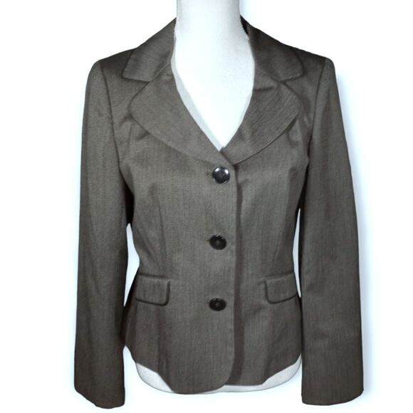 NINE WEST GRAY BLAZER SZ.6 EUC - Picture 1 of 6